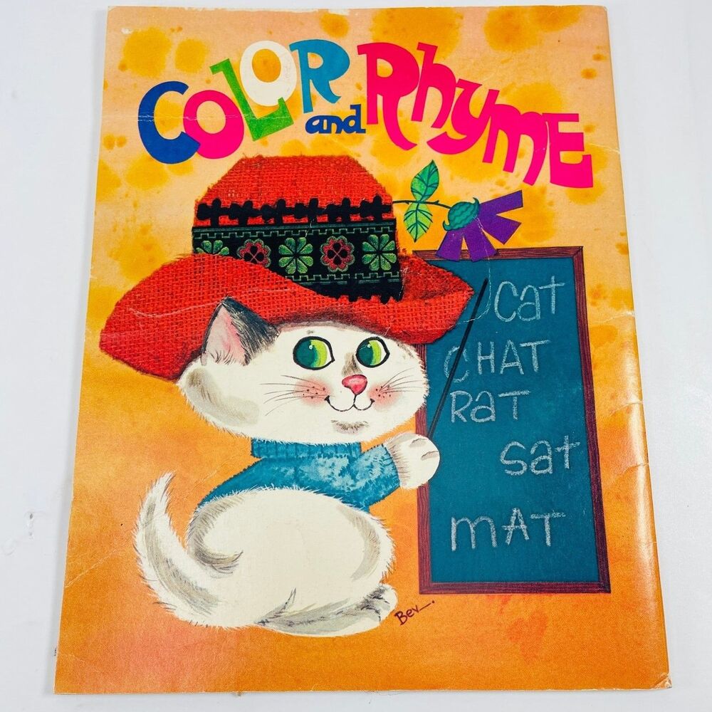 Color and Rhyme Whitman 1972 Vintage Children's Book Illustrated 1111 - Picture 3 of 8
